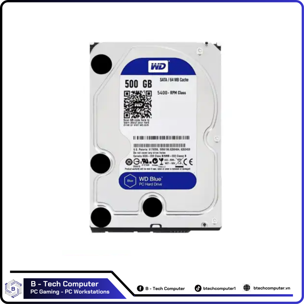 Ổ CỨNG HDD WD WESTERN Digital WD Blue 500GB SATA 3