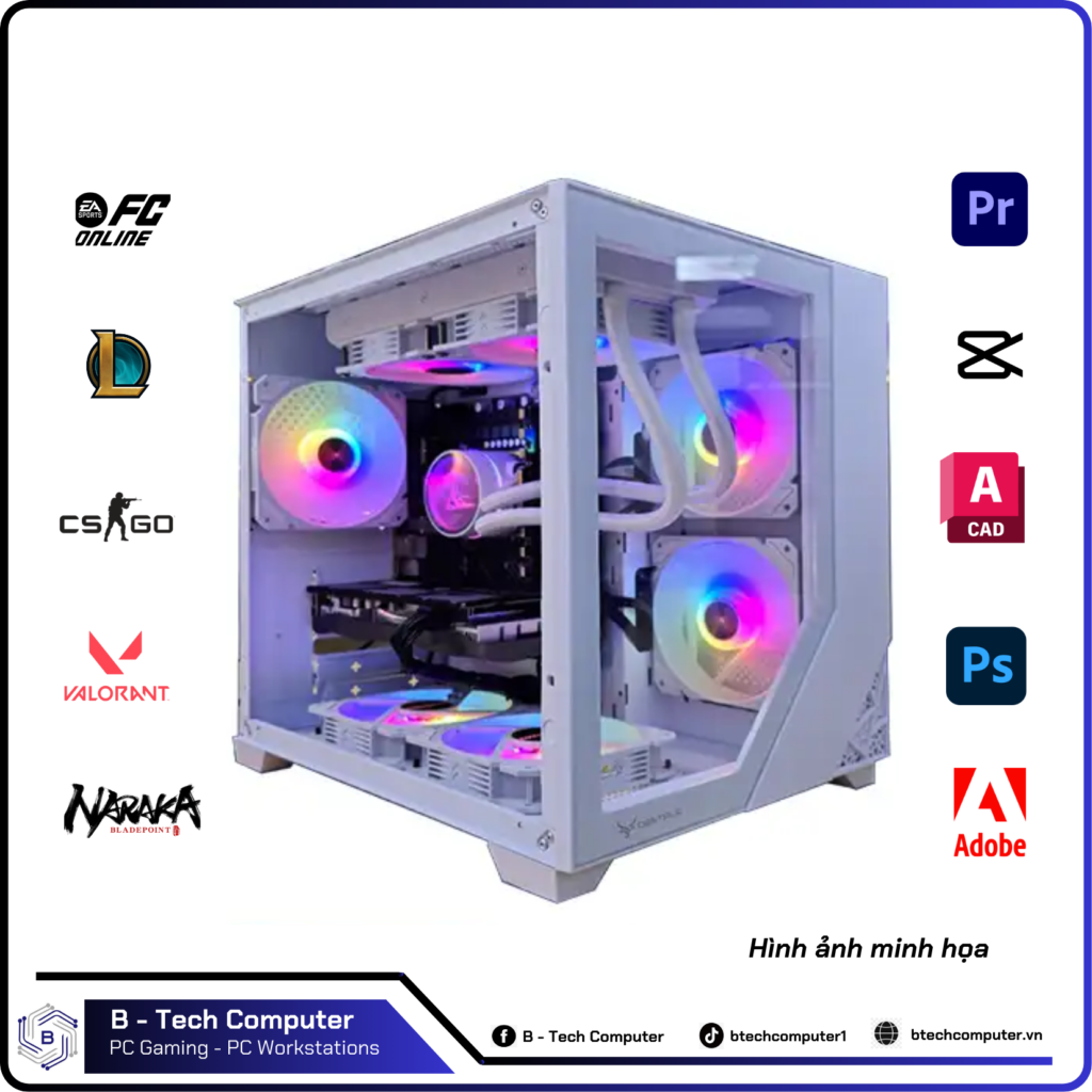 PC Gaming #97 (Intel Core i3-10105F/Ram 8GB/GTX 1660/SSD 240GB/Main H510/550W)