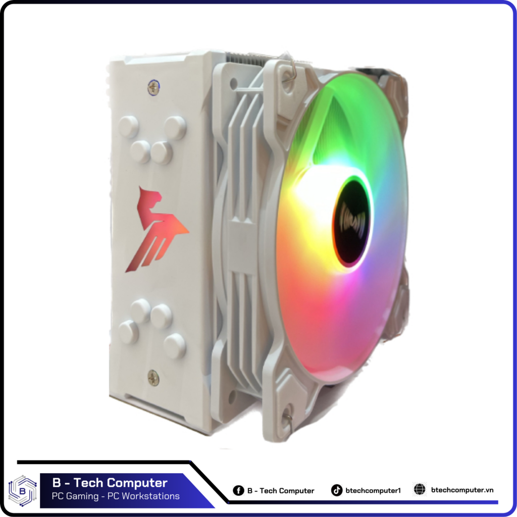 Tản Nhiệt Khí TOMATO AM-6300 LED RGB (TRẮNG)