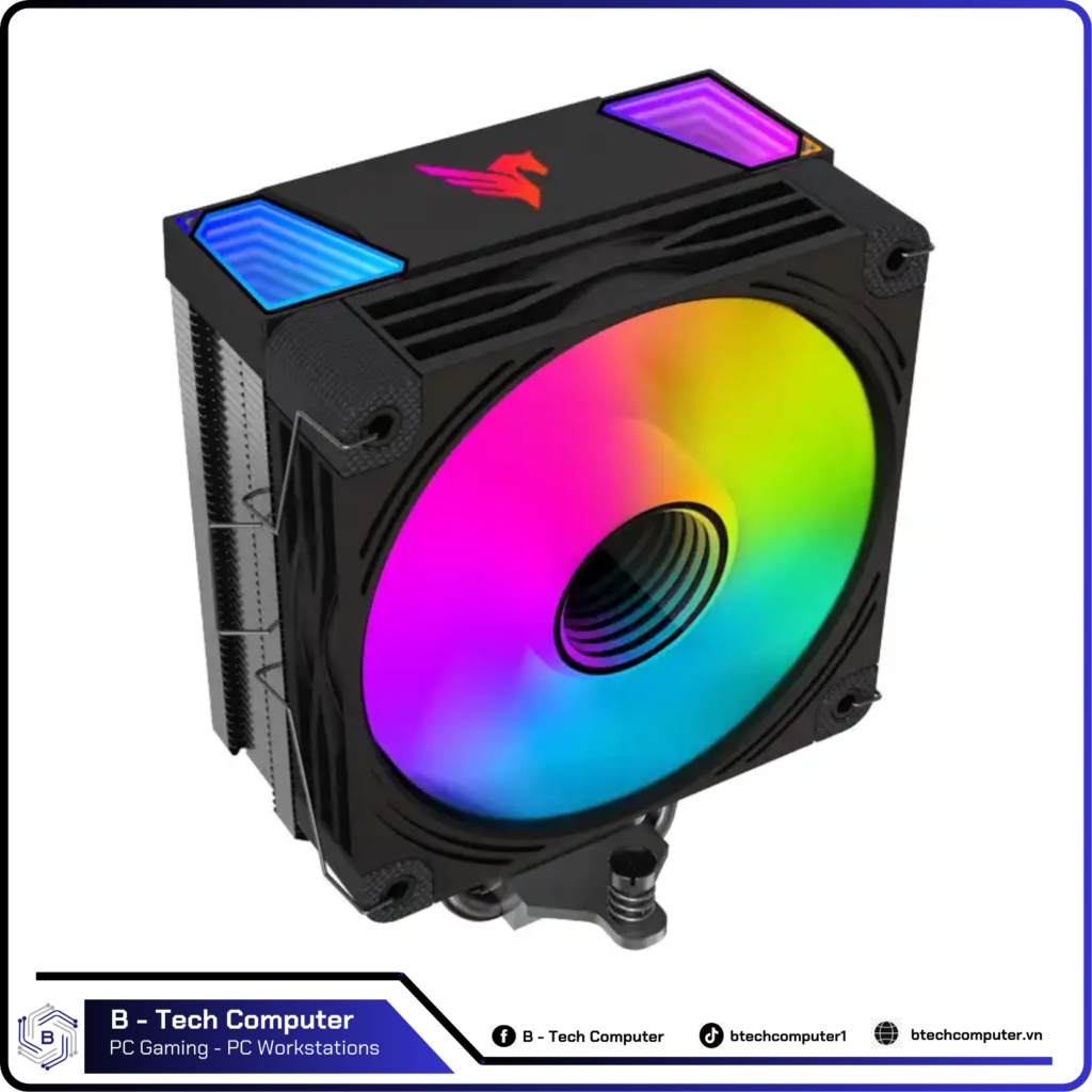 Tản Nhiệt Khí TOMATO AM-6300 LED RGB (ĐEN)