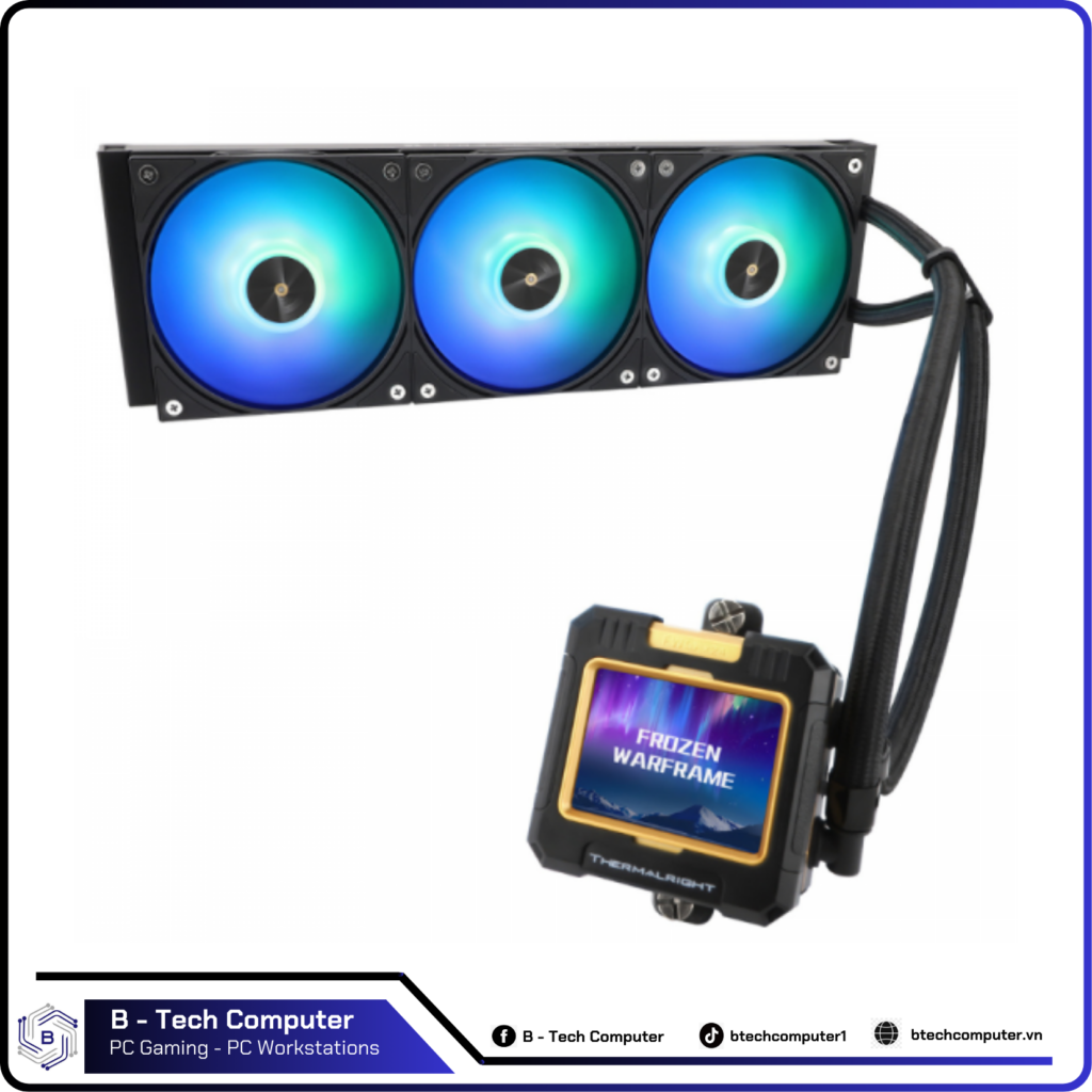 Tản Nhiệt Nước AIO Thermalright Frozen Warframe 360 BLack ARGB - Có Màn Led