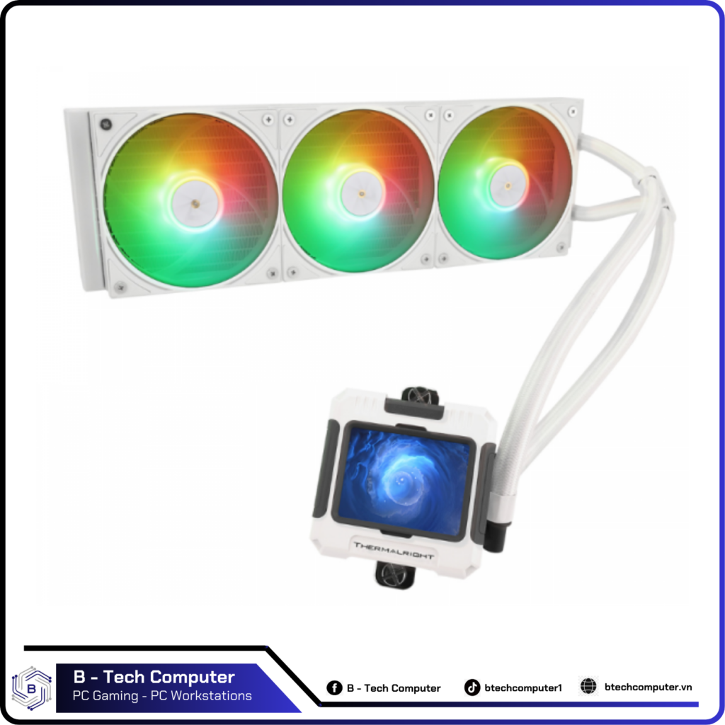Tản Nhiệt Nước AIO Thermalright Frozen Warframe 360 White ARGB - Có Màn Led