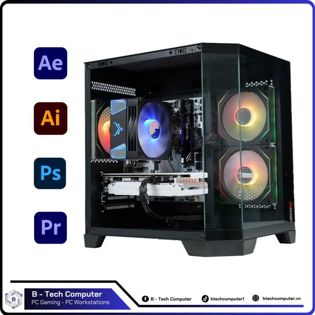 PC ĐỒ HỌA #14 (Core I5 13500 | Ram 16G | RTX 3050 8G | NVME 512G)