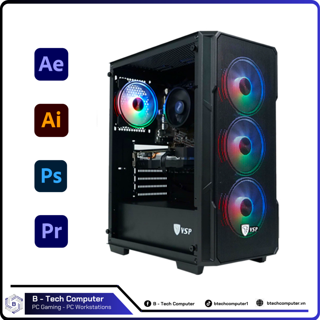 PC ĐỒ HỌA #20 (Core I5 14600K | RTX 3060 12G | RAM 32G | NVME 512G)