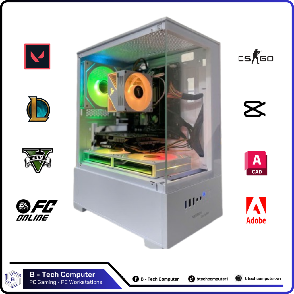 PC THANH LÝ #07 (H610M | I3-12100F | Ram 16Gb | Ssd 240GB | VGA 1660 Supper | Nguồn 550W)