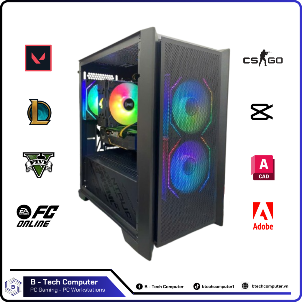PC THANH LÝ #04 (Main H610 | CPU I5-12400F | Ram 16gb Buss 3200 | Ssd 240Gb | VGA 2060 6GB | Nguồn 650W)