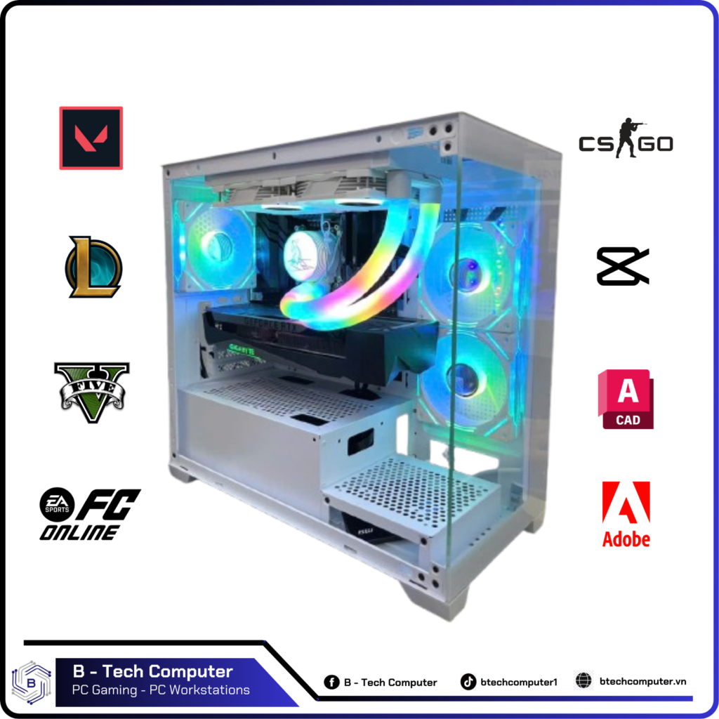 PC THANH LÝ #09 (B760M Tuf-Gaming M-E | I5-14600KF | Ram 32Gb Bus 3200 | Ssd 256Gb M.2 | VGA 3070Ti 8Gb Gigabyte | Nguồn 750W)
