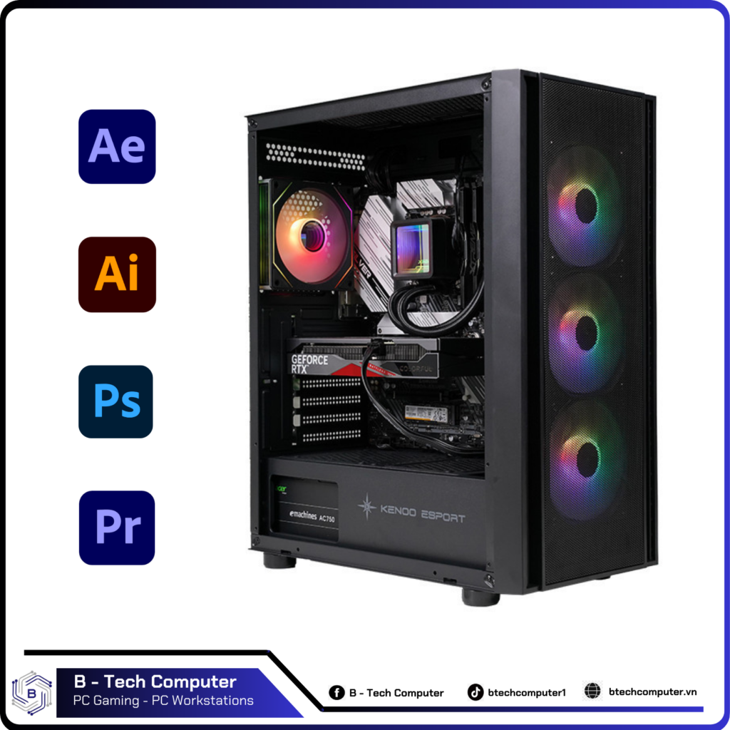 PC ĐỒ HỌA #08 (Core i9 14900KF | Ram 32G | RTX 3060 12G | NVME 500GB)