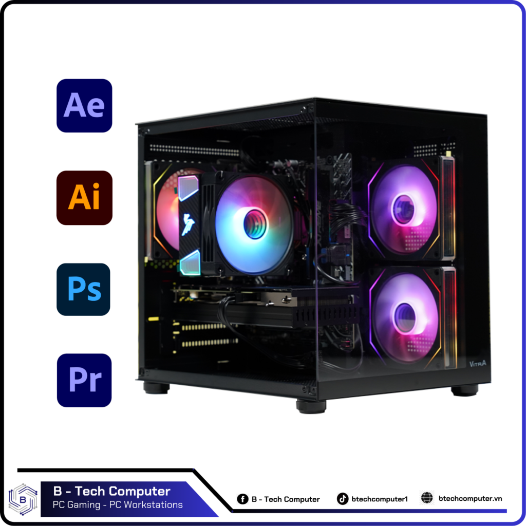 PC Đồ Họa #04 (Core I5 13400F | RTX 2060 6G |Ram 16G | NVME 512G) (Wifi / Bluetooth)